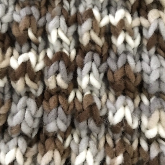 Old Navy Chunky Knit Scarf Brown White Grey - Picture 8 of 10